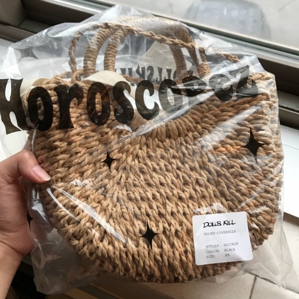 Brand New Straw Beach Bag Tote Mini